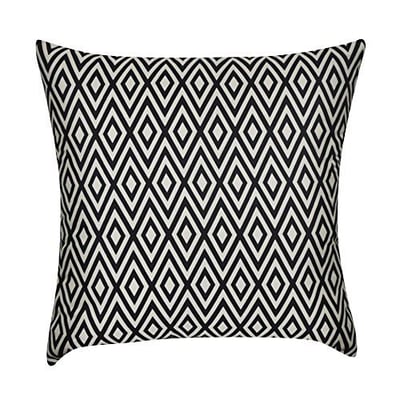 Loom & Mill P0253A-2222P Black Diamond Decorative Pillow, 22 x 22