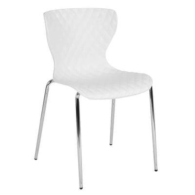 Lowell Contemporary Design White Plastic Stack Chair