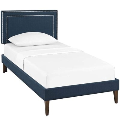 Modway MOD-5919-AZU Virginia Twin Platform Bed with Squared Tapered Legs, Azure