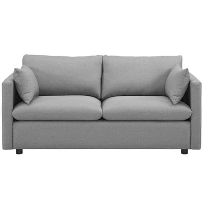 Modway Activate Upholstered Fabric Sofa Light Gray