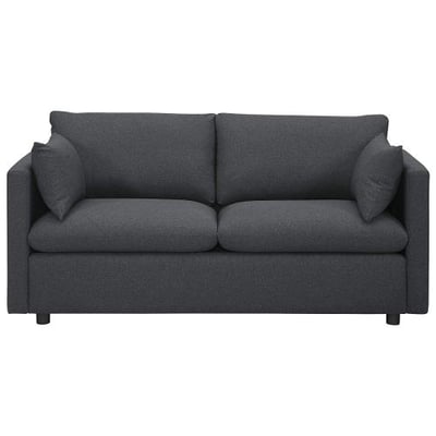 Modway Activate Upholstered Fabric Sofa Gray