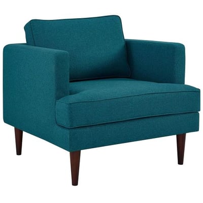 Modway Agile Upholstered Fabric Armchair, Teal