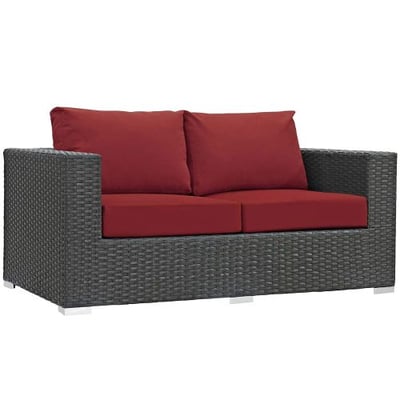 Modway EEI-1851-CHC-RED Loveseat, Canvas Red