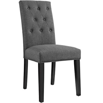 Modway Confer Dining Side Chair Fabric Set of 2, Gray