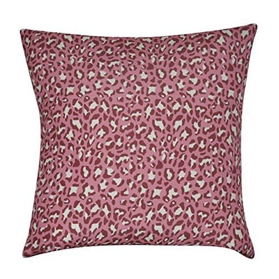 Loom & Mill P0271A-2222P Dark Pink Leopard Decorative Pillow, 22 x 22