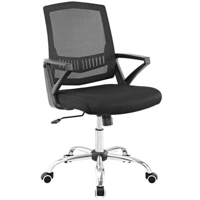 Modway Proceed High-Back Nylon and Mesh Office Chair on Dual-Wheel Casters in Black