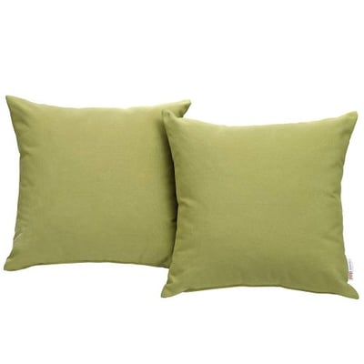 Modway Convene Two Piece Outdoor Patio Pillow Set, Peridot