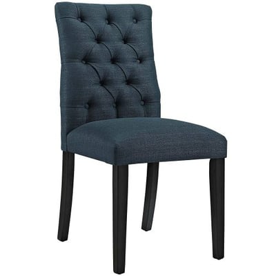 Modway Duchess Modern Elegant Button-Tufted Upholstered Fabric Parsons Dining Side Chair in Azure