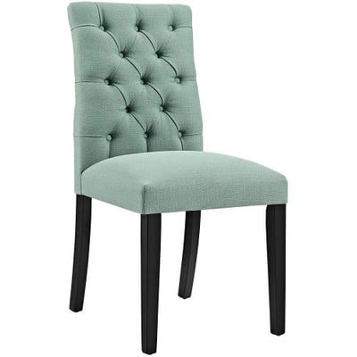 Modway Duchess Modern Elegant Button-Tufted Upholstered Fabric Parsons Dining Side Chair in Laguna