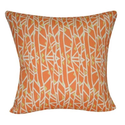 Loom & Mill P0259A-2222P Orange Geometric Decorative Pillow, 22 x 22