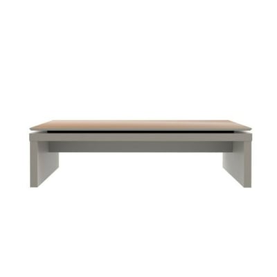 Manhattan Comfort Lincoln Rectangle Coffee Table in Off White and Maple Cream