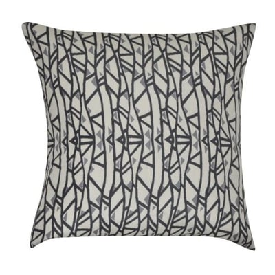 Loom & Mill P0263A-2222P Black Geometric Decorative Pillow, 22 x 22