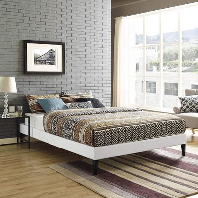 Modway MOD-5898-WHI Tessie Bed Frame, Queen, White