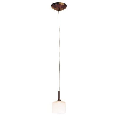 Access Lighting 96918-BRZ/OPL Omega - One Light Low Voltage Pendant, Bronze Finish with Opal Glass