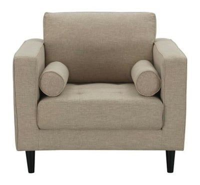 Manhattan Comfort Arthur 1-Seat Tan-Brown Tweed Armchair