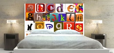 Alphabet Letters Headboard
