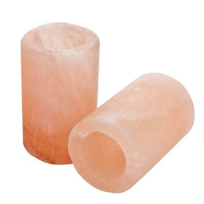 Accentuations by Manhattan Comfort Himalayan Salt Shot Glasses with Plastic Inserts- Set of 2