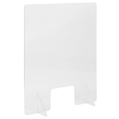 Flash Furniture Acrylic Free-Standing Register Shield / Sneeze Guard, 32