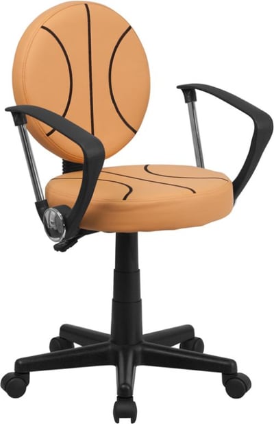 Basketball Swivel Task Office Chair with Arms