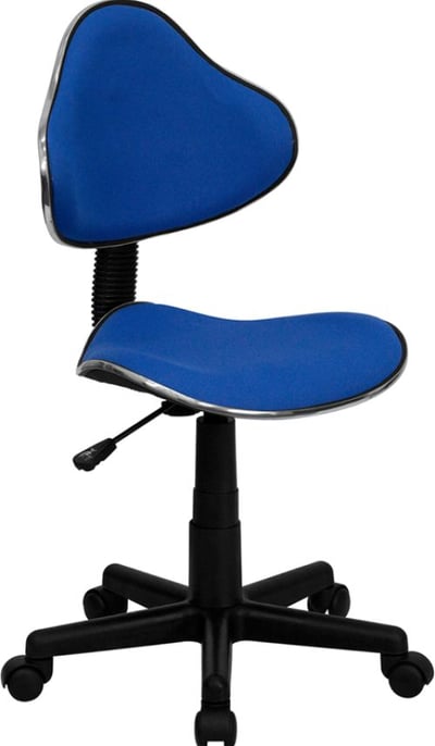 Blue Fabric Swivel Ergonomic Task Office Chair
