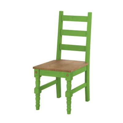 Manhattan Comfort Jay 2-Piece Solid Wood Dining Chair in Green Wash