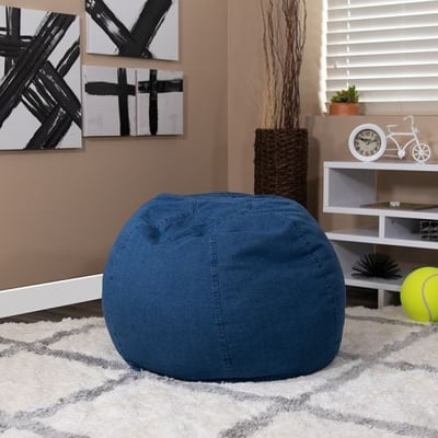 Small Denim Bean Bag Chair for Kids and Teens