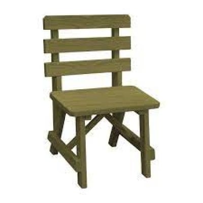 A&L Furniture 2' Traditional Backed Bench Only