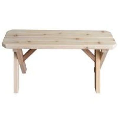A&L Furniture Cedar 3' Crossleg Bench Only