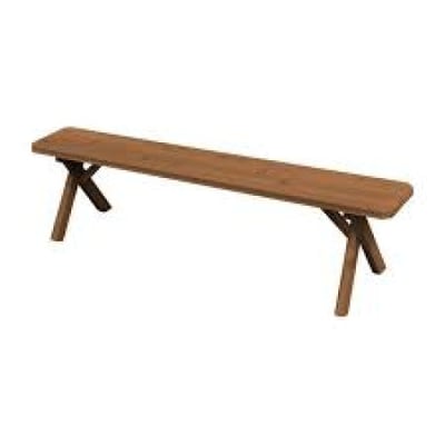 A&L Furniture Cedar 6' Crossleg Bench Only
