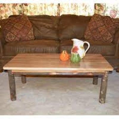 A&L Furniture Hickory Solid Wood Coffee Table