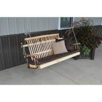 A&L Furniture 4' Hickory Porch Swing (Chains Included)