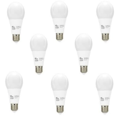 A19 MCOB LED Light Bulbs, 450 Lumens Warm White, 3000k, Fully Dimmable Technology, 7.5 watt, Decorative LED Bulb (Pack of 8)