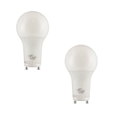 Euri Lighting EA19-11W2050eG-2 LED A19 Bulb, Dim, 11W (75W) Equivalent 1100lm, 220° Beam Angle, GU24 Base, UL & Energy Star Listed, Enclosed Rated, 5000K (Cool White)