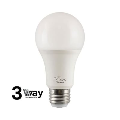 Euri Lighting EA19-14W2100et LED 3-Way A19, 3000K, Non-Dimmable, 14W (40/60/100W Equivalent) 500/1000/1500 lm, Medium Base (E26), UL & Energy Star Listed