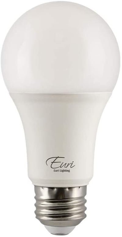 Euri Lighting EA19-15W2000e, LED A19 15W (100W Equivalent), 1600lm, Dimmable, 3000K (Soft White) E26 Base, Fully Enclosed Rated, Damp Rated, UL & Energy Star, 3YR 25K HR Warranty