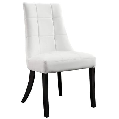 Modway Noblesse Vinyl Dining Side Chair in White