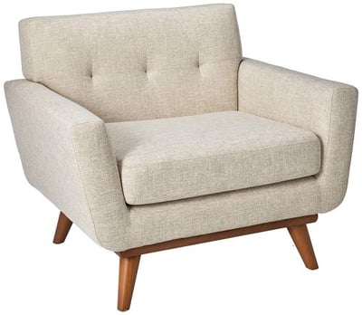 Modway EEI-1178-BEI Engage Mid-Century Modern Upholstered Fabric Accent Arm Lounge Chair Beige