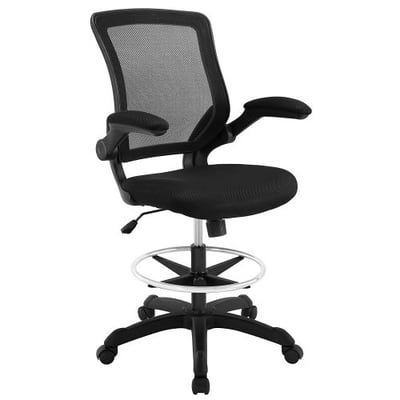 Modway Veer Drafting Stool-Chair (26L x 26W x 49.5H), Black