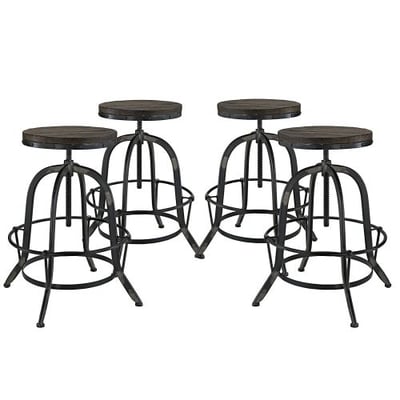 Modway Collect 4-Piece Dining Set, 94-Inch, Black