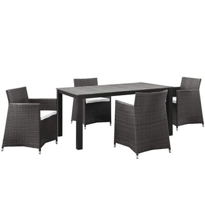 Modway Junction 5 Piece Outdoor Patio Dining Set, 81.8