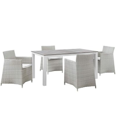 Modway Junction 5 Piece Outdoor Patio Dining Set, 81.8