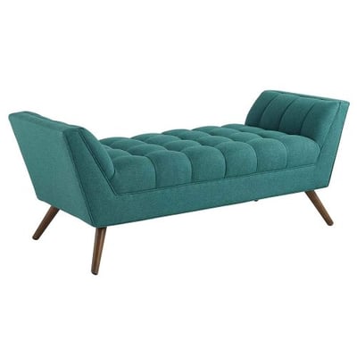 Modway EEI-1789-TEA Response Medium Upholstered Fabric Bench, Armchair, Teal