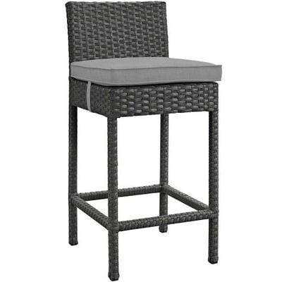 Modway EEI-1957-CHC-GRY Bar Stool, One, Canvas Gray