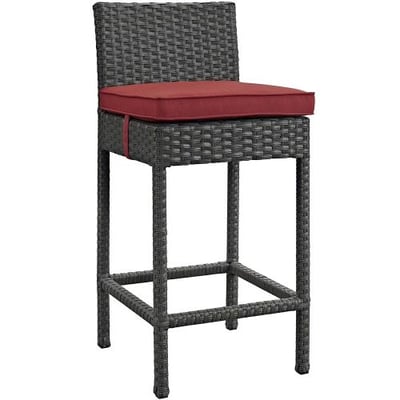 Modway EEI-1957-CHC-RED, One Bar Stool, Canvas Red