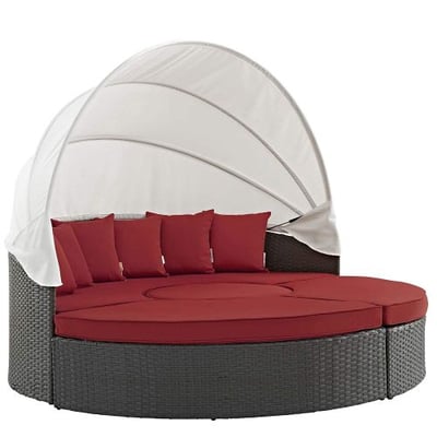 Modway EEI-1986-CHC-RED Sojourn Outdoor Patio Sunbrella Daybed, Canvas Red
