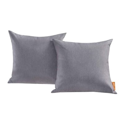 Modway EEI-2001-GRY Convene Two Piece Outdoor Patio Pillow Set, Gray