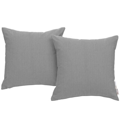 Modway EEI-2002-GRY (2 Piece) Outdoor Patio Pillow Set, Gray
