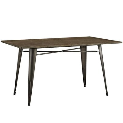 Modway Alacrity Rectangle Wood Dining Table, Brown, 59