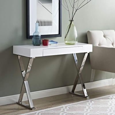 Modway Sector Console Table, White