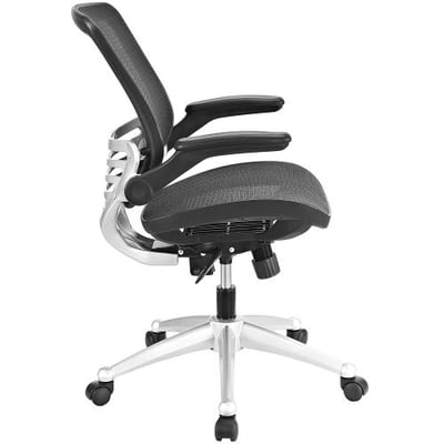Modway Edge All Mesh Office Chair With Flip-Up Arms In Black - Ergonomic Desk And Computer Chair